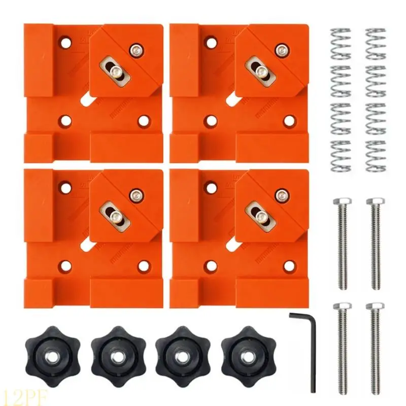 12PF Set Of 4 Accuracy Clamps Box Joint Clamping System Handheld Clamp For Cabinet Assembly Square Corner Alignment