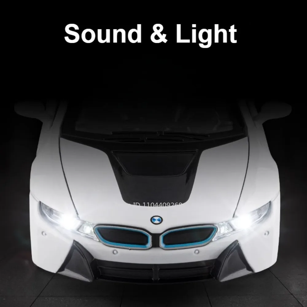 1:22 Scale I8 mc20 กีฬารถของเล่นDiecastโลหะดึงกลับจําลองเสียงหรูหรารถยนต์รุ่นคอลเลกชันเครื่องประดับ