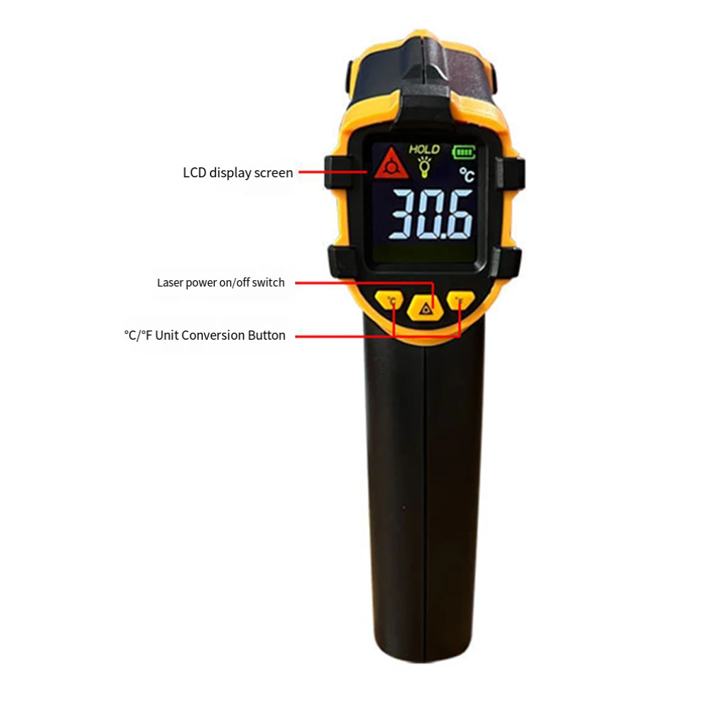 Infrared Digital Thermometer for Water Air Conditioning and Floor Heating with High Sensor and Data Lock Function