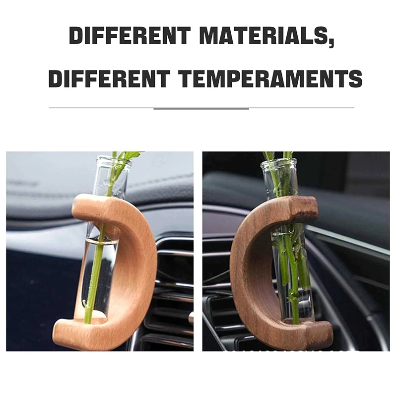 Car Vase Vent Clip, Car Vent Propagation, Mini Car Flower Vase Vent Clip, Car Flower Vase Clip Holder Glass Tube, Easy To Use B