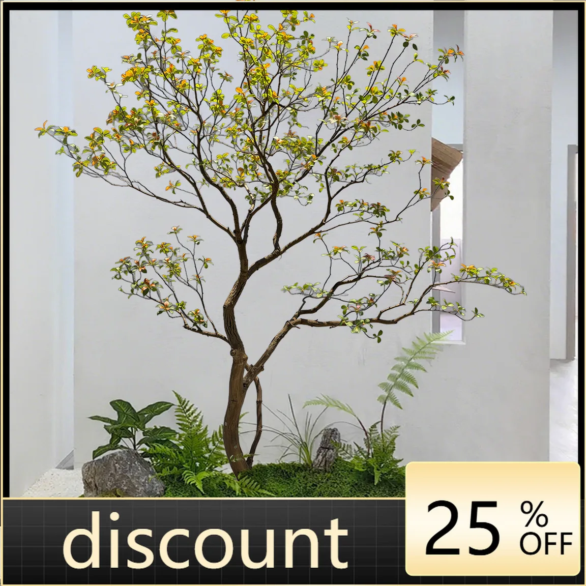 LMM simulation green plant indoor welcome decoration floor ornament Chinese tea room landscaping