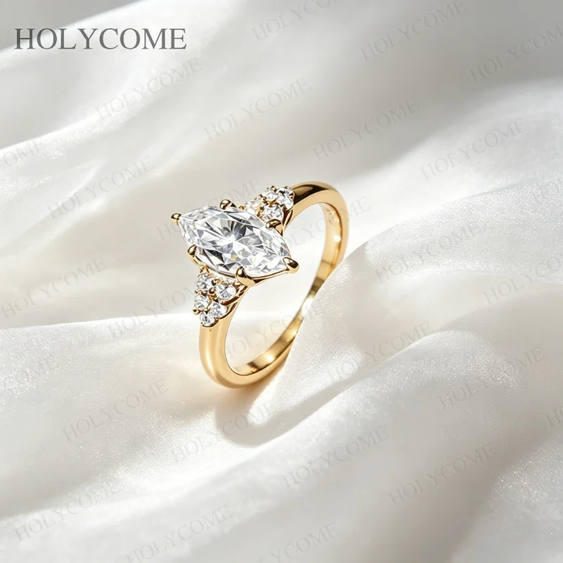 S925 Sterling Silber 1,5CT Marquise-Schliff Moissanit-Ring Paar-Ehering Unisex Verlobungs-Versprechen-Schmuck für Männer Frauen – Detail 9