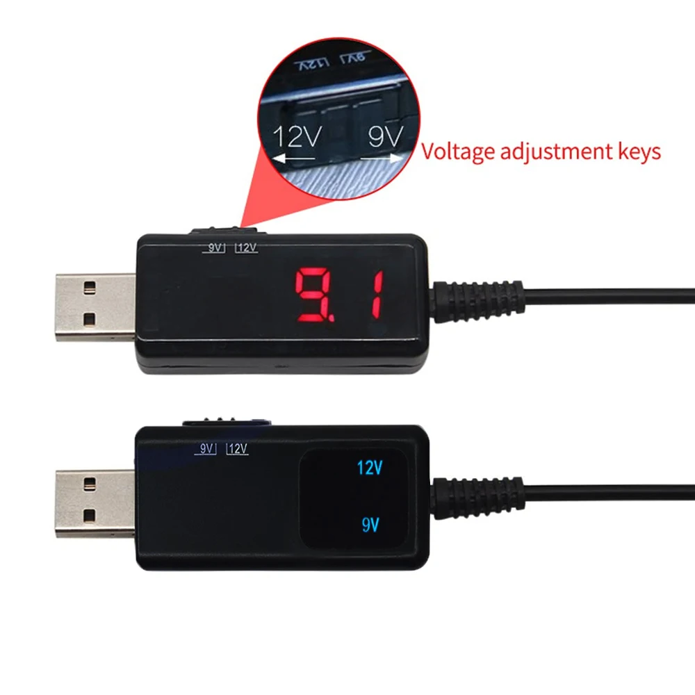 USB Boost Converter DC 5V to 9V 12V USB Step-up Converter Cable + 3.5x1.35mm Connecter For Power Supply/Charger/Power Converter