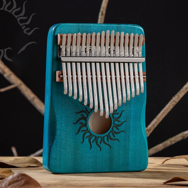 Hluru Kalimba 17 21-Tasten-Kalimba-Fingerklavier aus massivem Ahornholz, Kalimba-Daumenklavier, Tastatur, Musikinstrument, Mbira für Anfänger 8