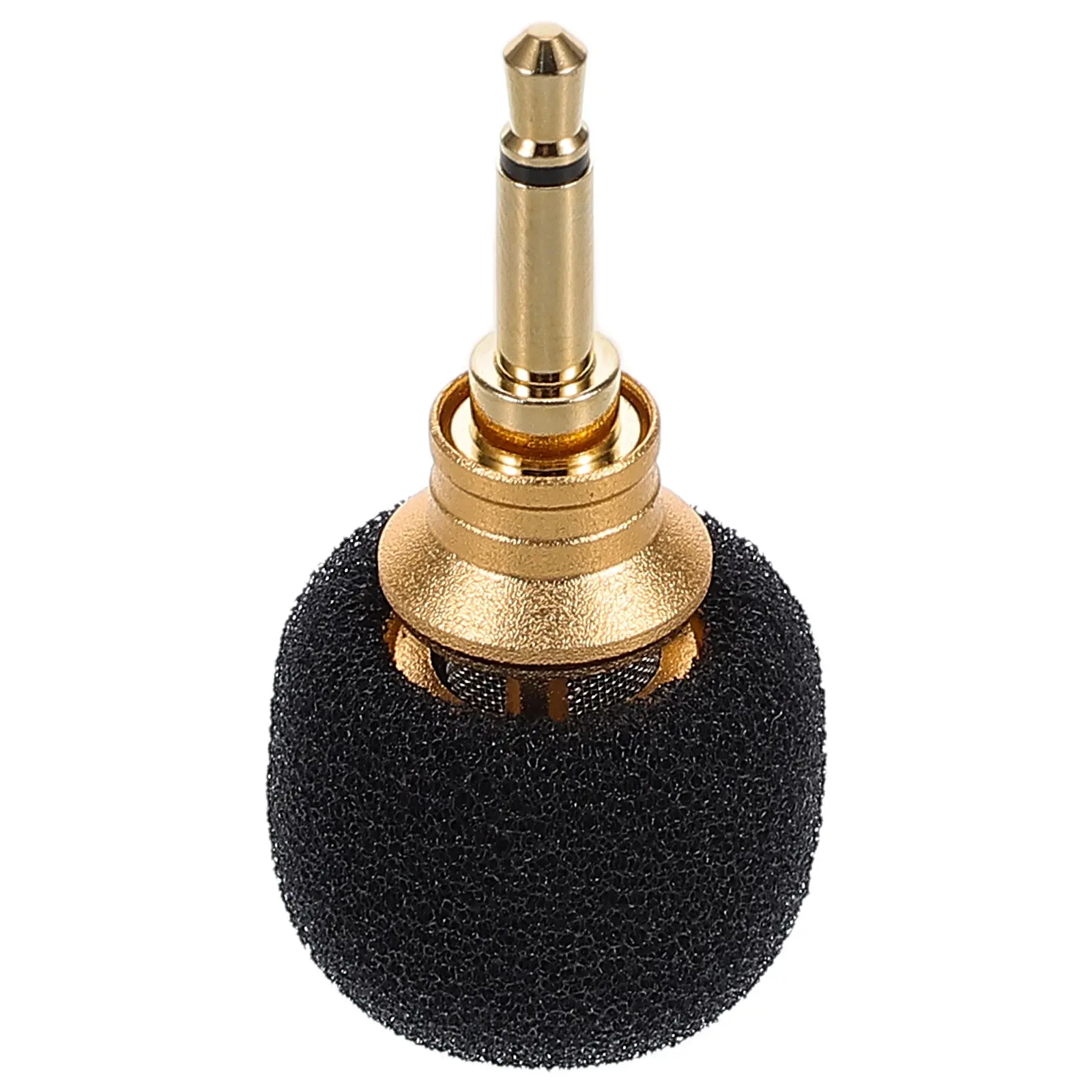 Gold Mini Phone Microphone Portable Plug-in Mic for Singing Live Streaming Interview Vlogging Compact Mobile Recording