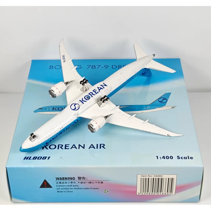 فينيكس 1/400 مقياس الهواء الكوري B787-9 HL8081 نموذج طائرة مصنوع من خليط معدني قابل للجمع عنصر ديكور #6