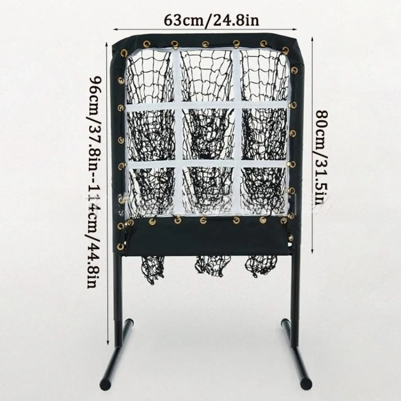 Adjustable Baseball Throwing Net 9 Holes Baseball Pitching Net Beginner Baseballs Practice Nets Professional Sports Equipment