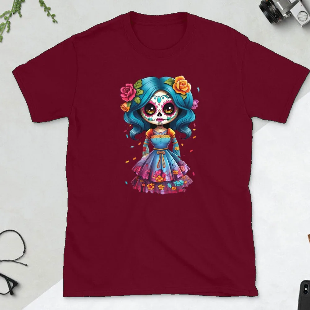 Dia De Los Muertos TShirt Catrina Unisex Top Day of The Dead Tshirt Mexican Culture Shirt Skull Shirts Flowers Tee Gift for Her