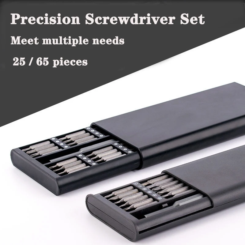 25/63 In 1 Screwdriver Set Precision Magnetic Screw Driver Bits Mini Tool Case Dismountable for Smart Home PC Phone Repair