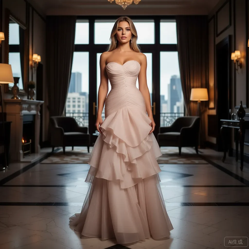 الشمبانيا حمالة Ruched ذيل السمكة ثوب مسائي خارج الكتف فستان كشكش الحرير الأورجانزا فساتين حفلات الزفاف وصول جديد