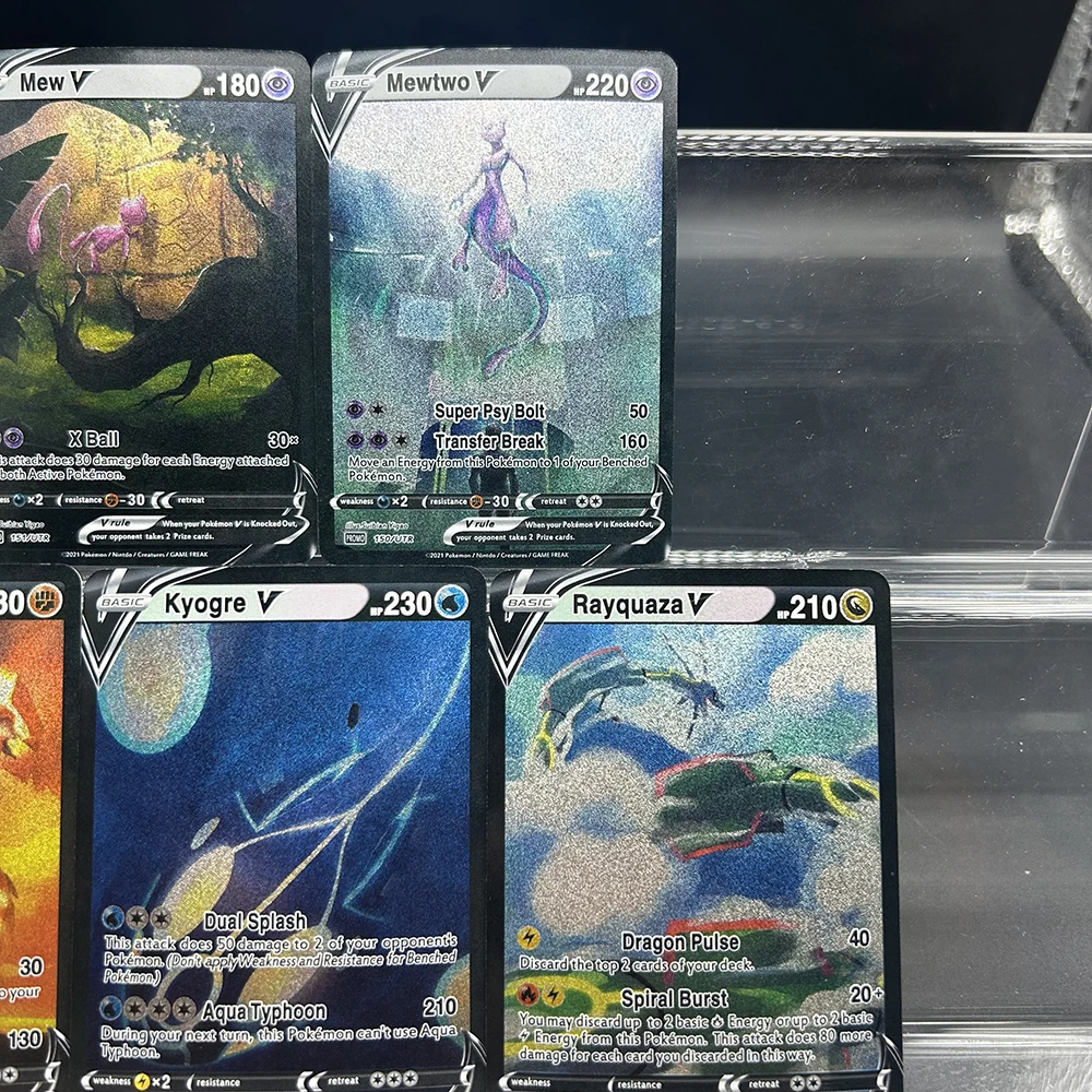 DIY Anime PTCG TCG Legendary Series Game Collection Card Promo 150/UTR Mewtwo Rayquaza Kygre Groudon Dull Polish Card Gift Toy