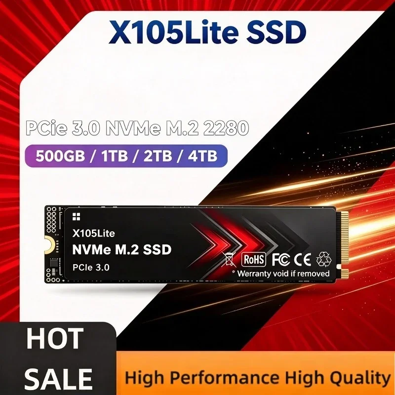 X105Lite M.2 NVMe SSD 500GB 1TB 2TB 4TB High Speed Transmission  Internal SSD, Compatible with Ultrabooks, Tablets & Desktop PC