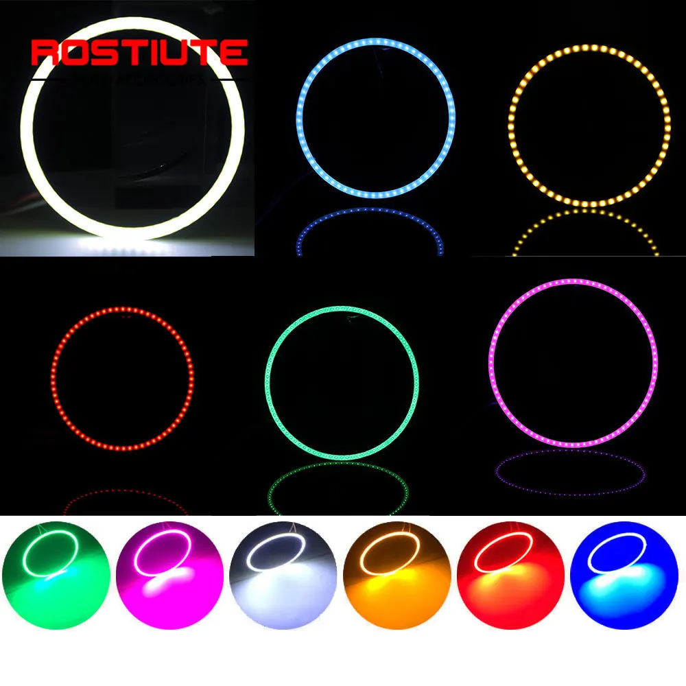 2PC Car Led Halo Ring Angel Eyes for Automotive Motorcycle Circular Led Light Ring DRL Daytime Running Headlight 60mm 70mm 80mm