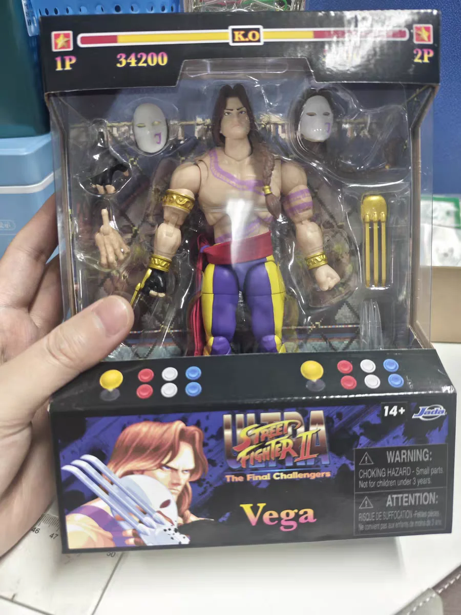 Em estoque genuíno jada street fighter balrog vega anime figura o final desafiador vega figura de ação rua lutador brinquedos presentes