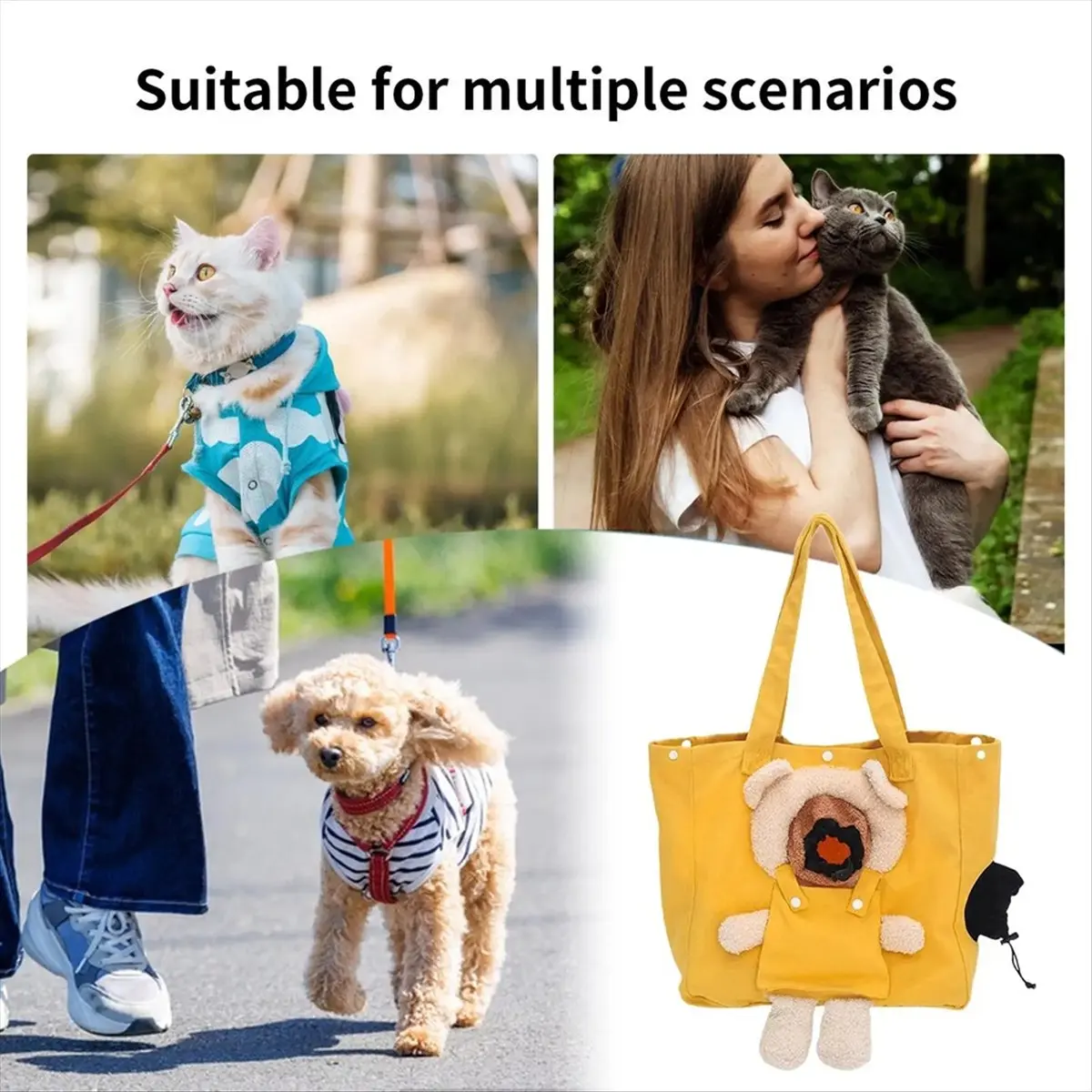 Cat Carrier Soft Shoulder Bag with Ventilation Hole Cat Travel Carrier Dog Carrying Bag for Puppy Kitten Pet Outdoor B