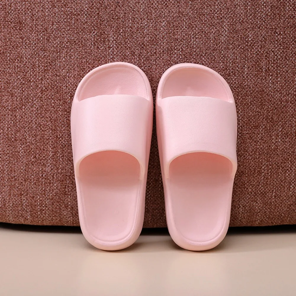 Zachte effen kleur EVA flats pantoffels antislip anti-geur platform slippers open teen paar bovenkleding schoenen strand