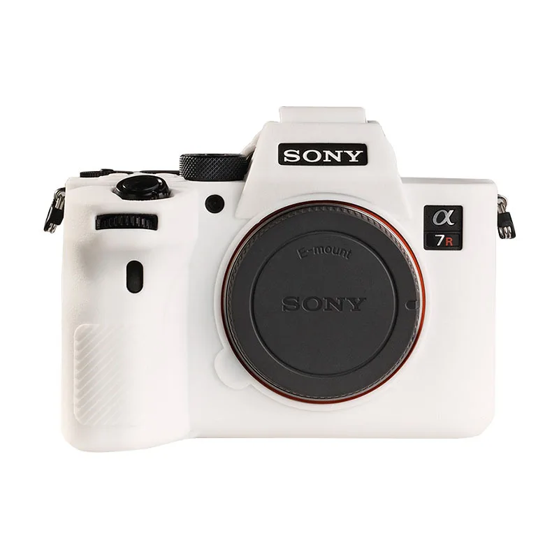 Camera Protective Cover for Sony A74 A7R4 Silicone Case Dustproof Anti-Collision Litchi Pattern