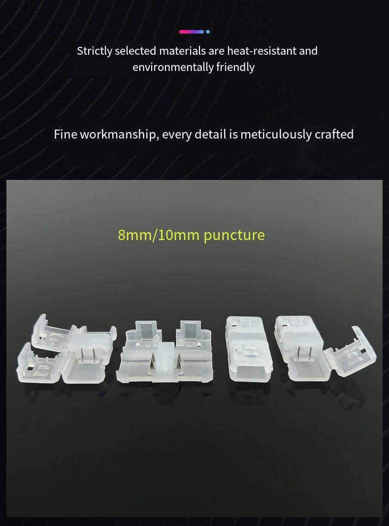 10pcs/bag Welding-free Middle Indirect 220v SMD Cob Connector 5mm 8mm 10mm 2 3 4 pin 220V Led Strip Light Connector