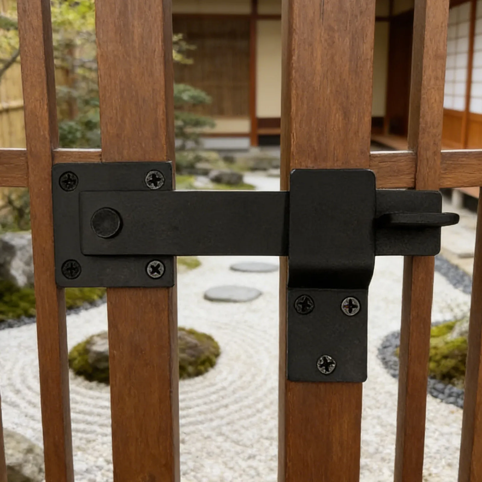 1Set Sturdy Wrought Iron Barn Door Latch Lock for Interior Exterior Sliding Doors Fence Gate Bathroom Door Latches and Catches