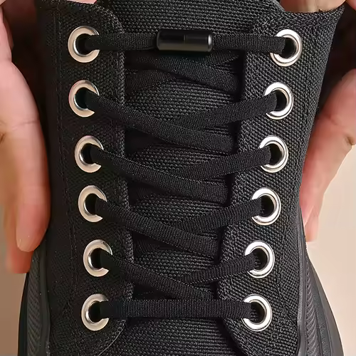 Elastic No Tie Shoelaces Semicircle Shoe Laces For Kids and Adult Sneakers Shoelace Quick Lazy Metal Lock Laces Shoe Strings - Image 2