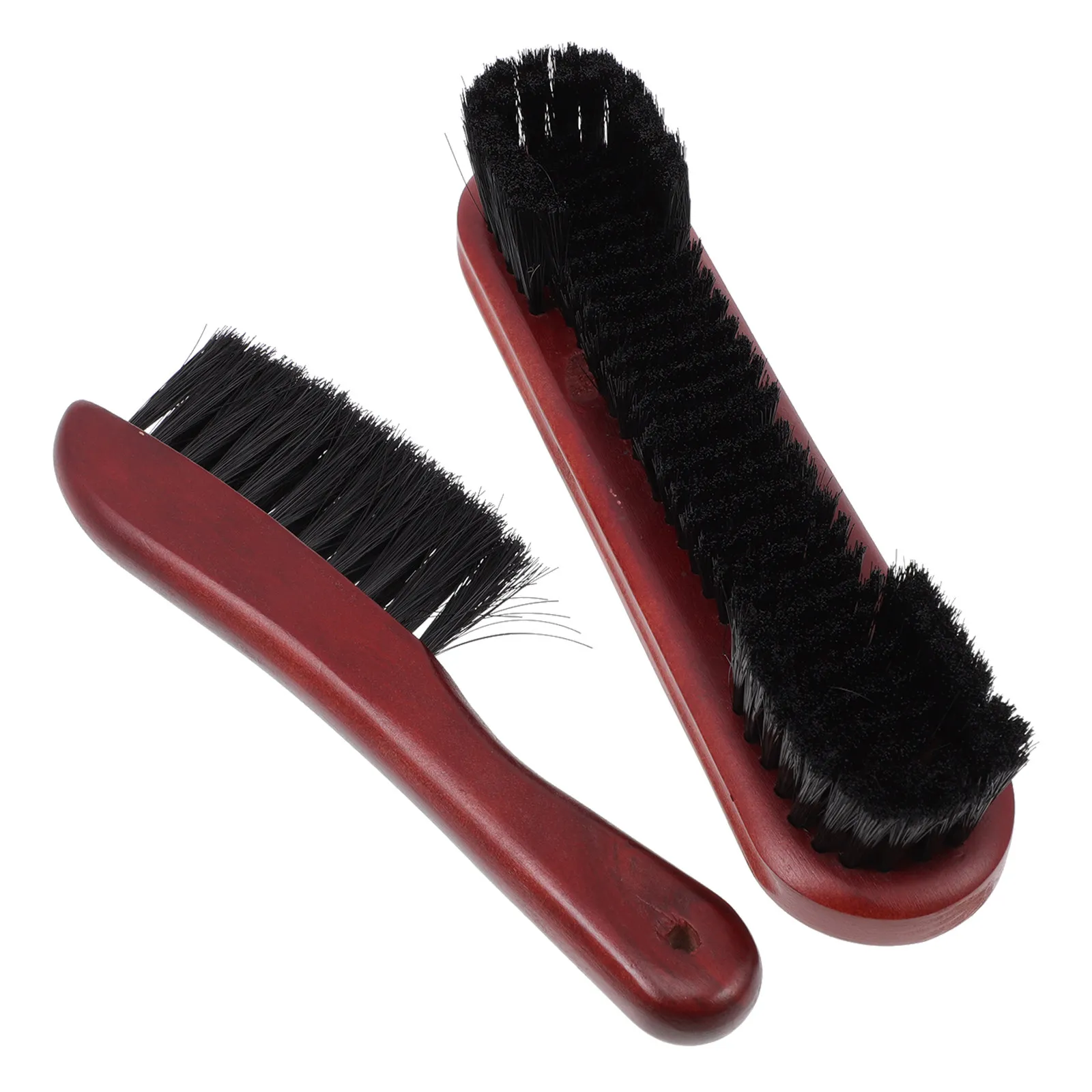 2Pcs Billiard Brush Set Wooden Handle Cleaning Tool for Pool Table Felt Rail Sweeper Dirt Dust Powder Remover Horseshoe Corner