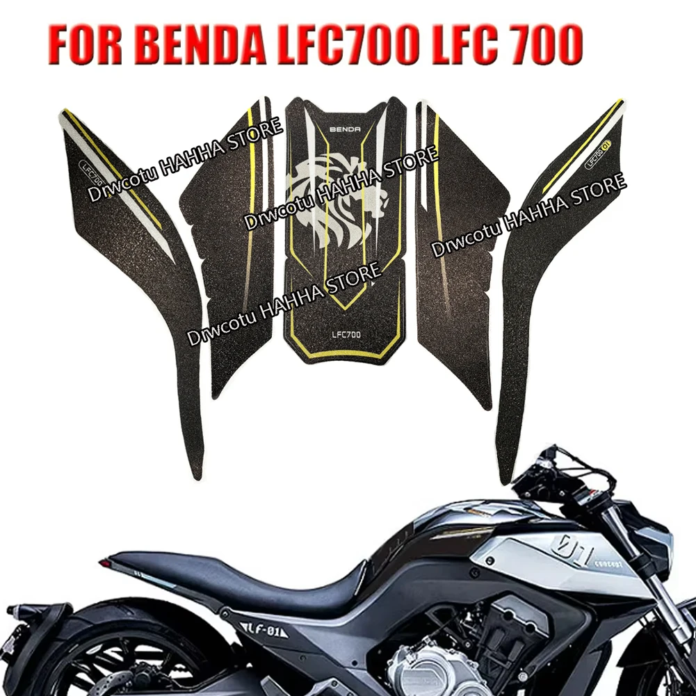 For BENDA LFC700 LFC 700 Motorcycle Side Sticker Fuel Tank Decal Protector Traction Pad Cover Decoration Sets Anti-slip