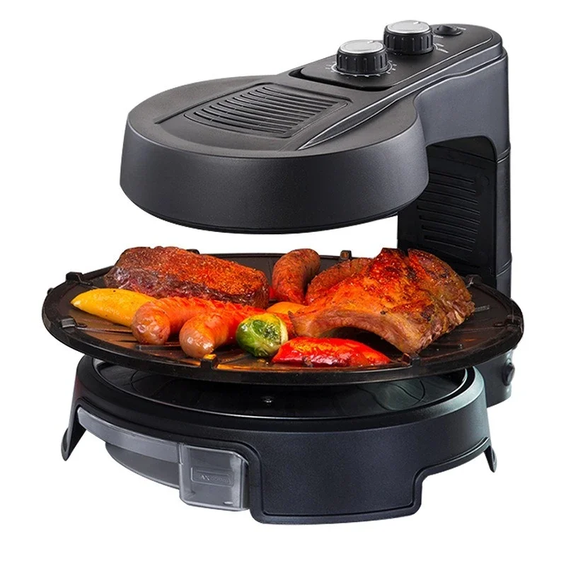 

Household no barbecue grill skewer machine automatic rotating barbecue pan electric barbecue pan