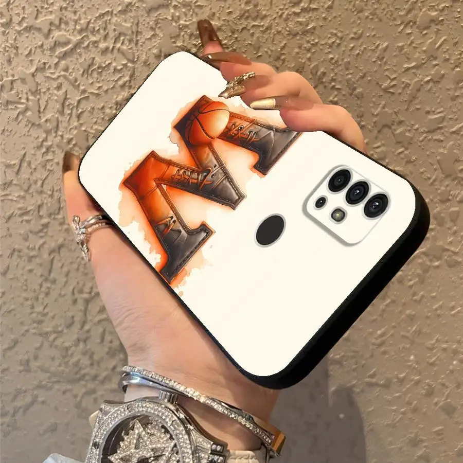 Case for Motorola Moto G51 G73 Edge 20 Pro 30 Lite G22 Edge40 G52 G50 G32 G60s G53 G30 G71 Phone Cover Basketball Letter S W view 5