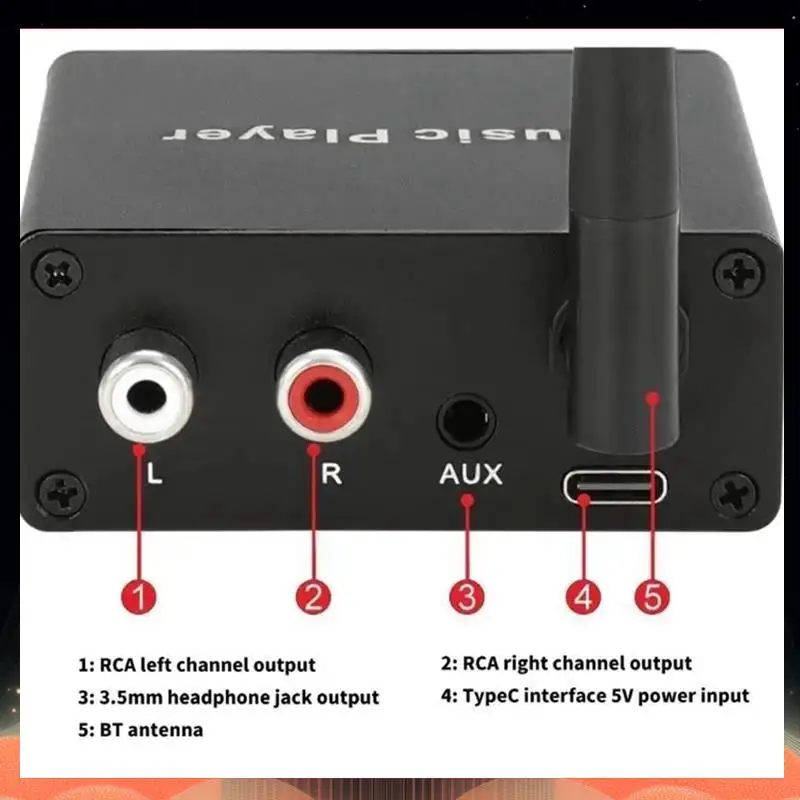 

Wireless Sound Adapter For Old Amplifiers Audio Decoding Adapter 5.3 U Disk Music Playback Audio-TCE