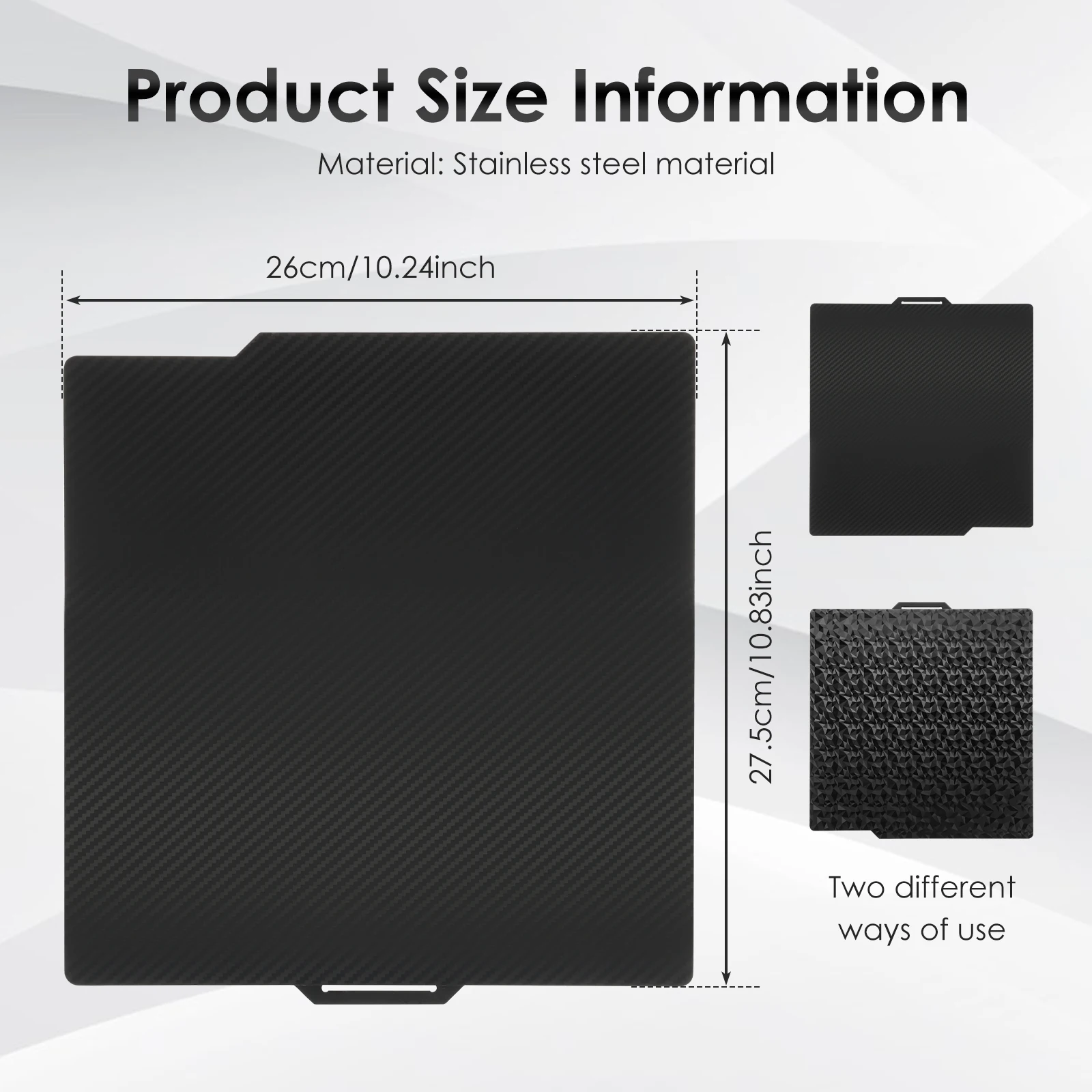 Double Sided PEI Build Plate Flexible Spring Steel 3D Printer Bed  Build Plate PEI Build Plate 3D Printer Bed Bambu Build Plate
