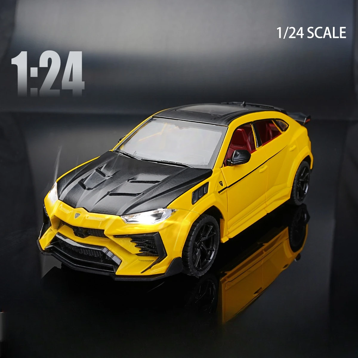 1:24 URUS SUV نسخة معدلة دييكاست سبيكة معدنية نموذج سيارة ضوء الصوت التراجع جمع الاطفال لعبة الهدايا #1