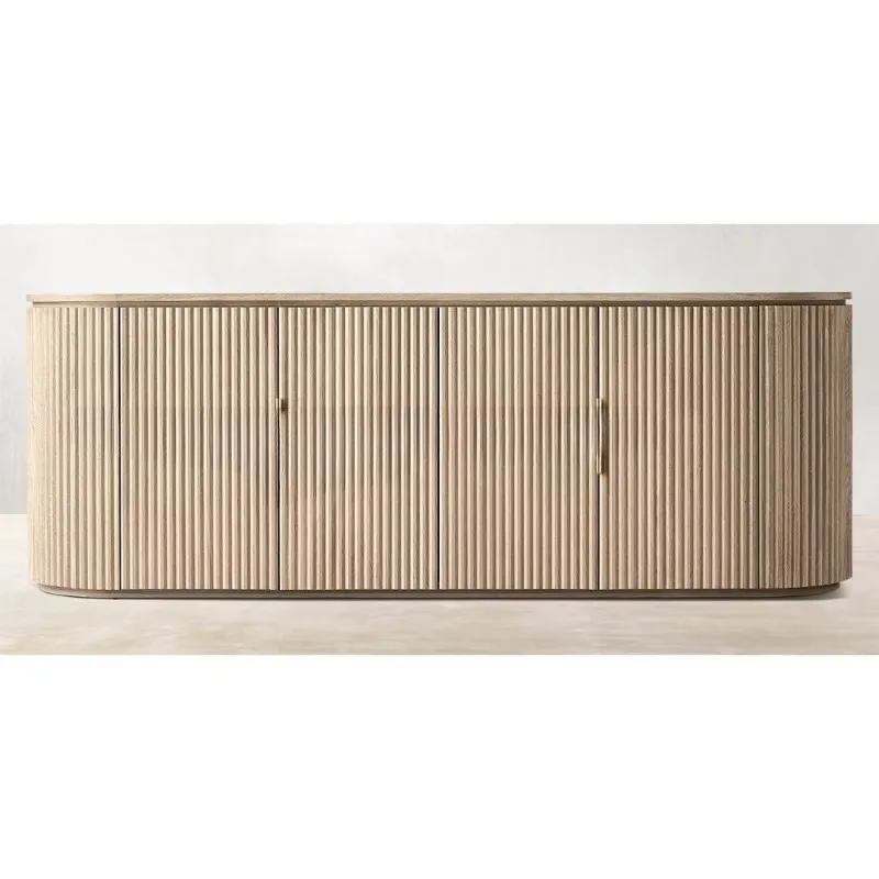 Beige Door Sideboard, Buffet Cabinet, Restaurant Minimalist Stone Locker