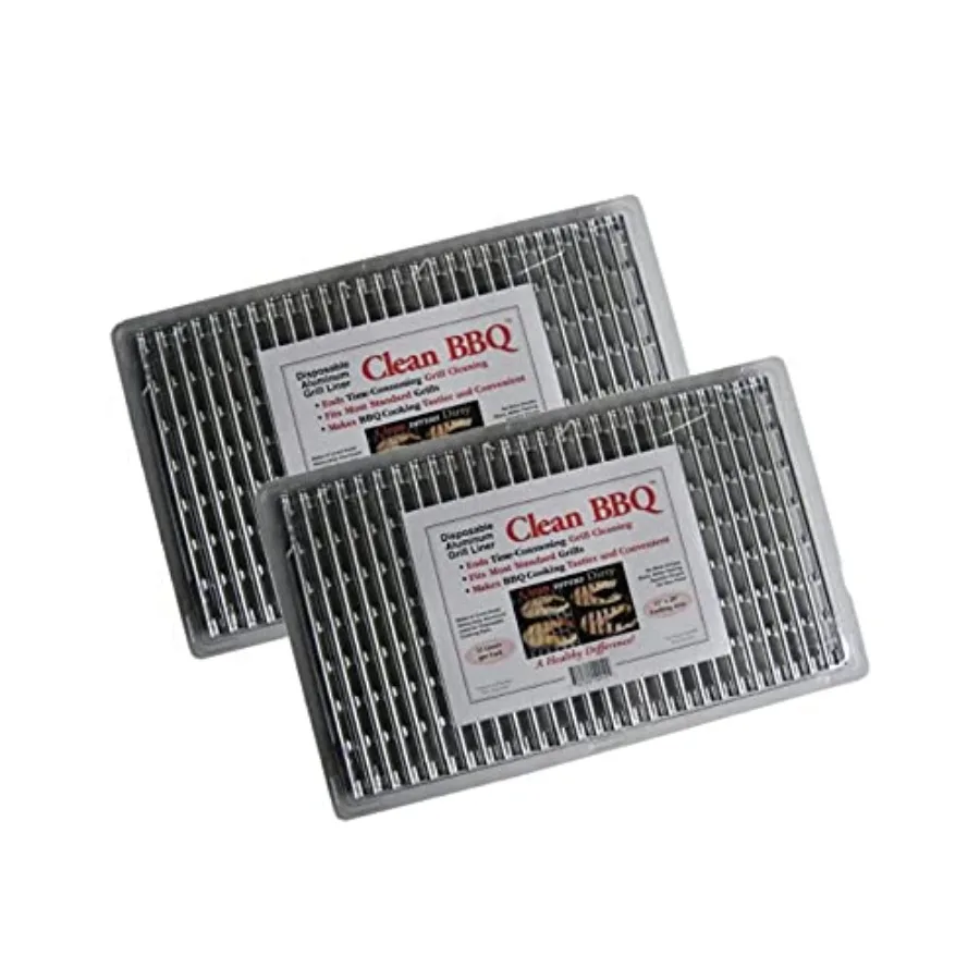 

Disposable Aluminum Grill Liners Set of 24 Sheets of Grill Toppers