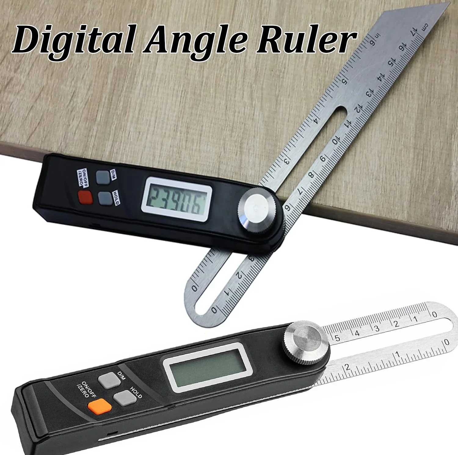 T Bevel Digital Angle Ruler with 6in Sliding Stainless Steel Ruler 360 Degree Digital Protractor Woodworking Measurement Tool