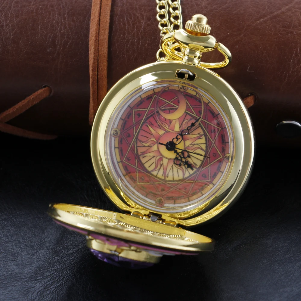 Red Love Kunta-Montre de Poche à Quartz Exquise de Marque, Pendentif à la Mode, Collier, Cadeau de Festival, pour Étudiants Masculins et Féminins