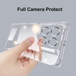 Air-cushion Case for Xiaomi Mi 14T Pro 14T Cover Soft Crystal TPU Shockproof Anti-slip Transparent Clear Shell Fundas 휴대폰 케이스