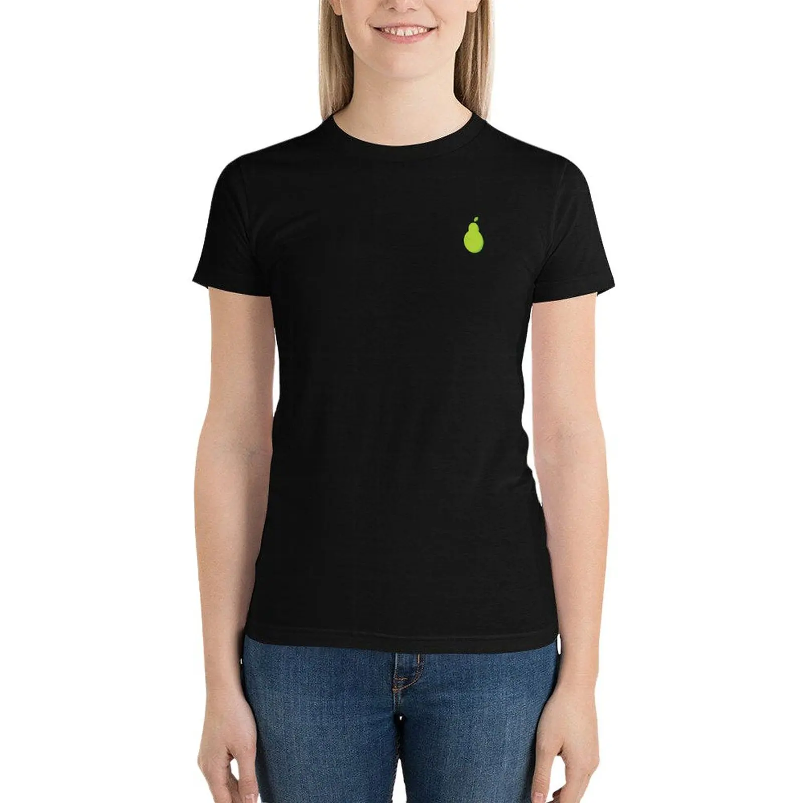 Green Pear Icon T-Shirt sports fans customs design your own t-shirt dress for Women plus size sexy