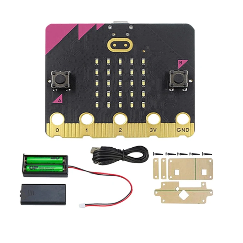 BBC Micro:Bit V2.2 Kit Built-In Speaker Microphone Touch Sensitive Programmable Learning Development Board+Acrylic Case