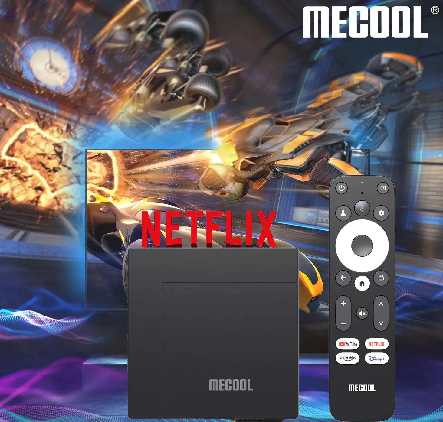MECOOL KM9 PRO MAX Android TV Box 2GB RAM 32GB Storage 4K HDR Google Creative IP TV مع دعم WIFI5 2T2R ثنائي النطاق