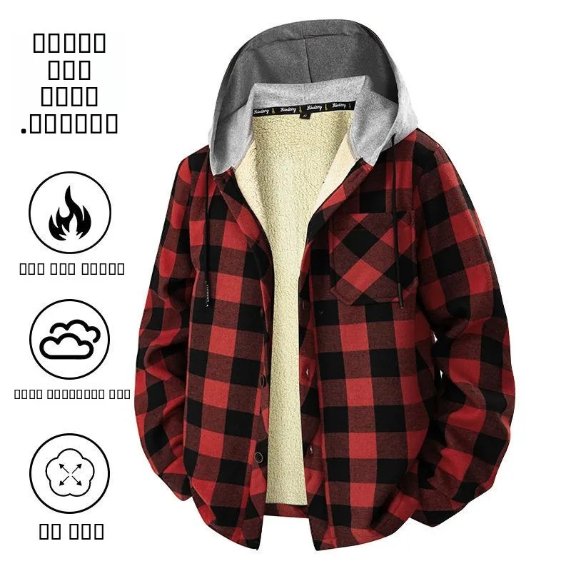 

Thiened Fce Hooded Couple Jaet Open Cardigan Autumn Winter Warm Sweatirt European Size New Product Casual Sle Poly...