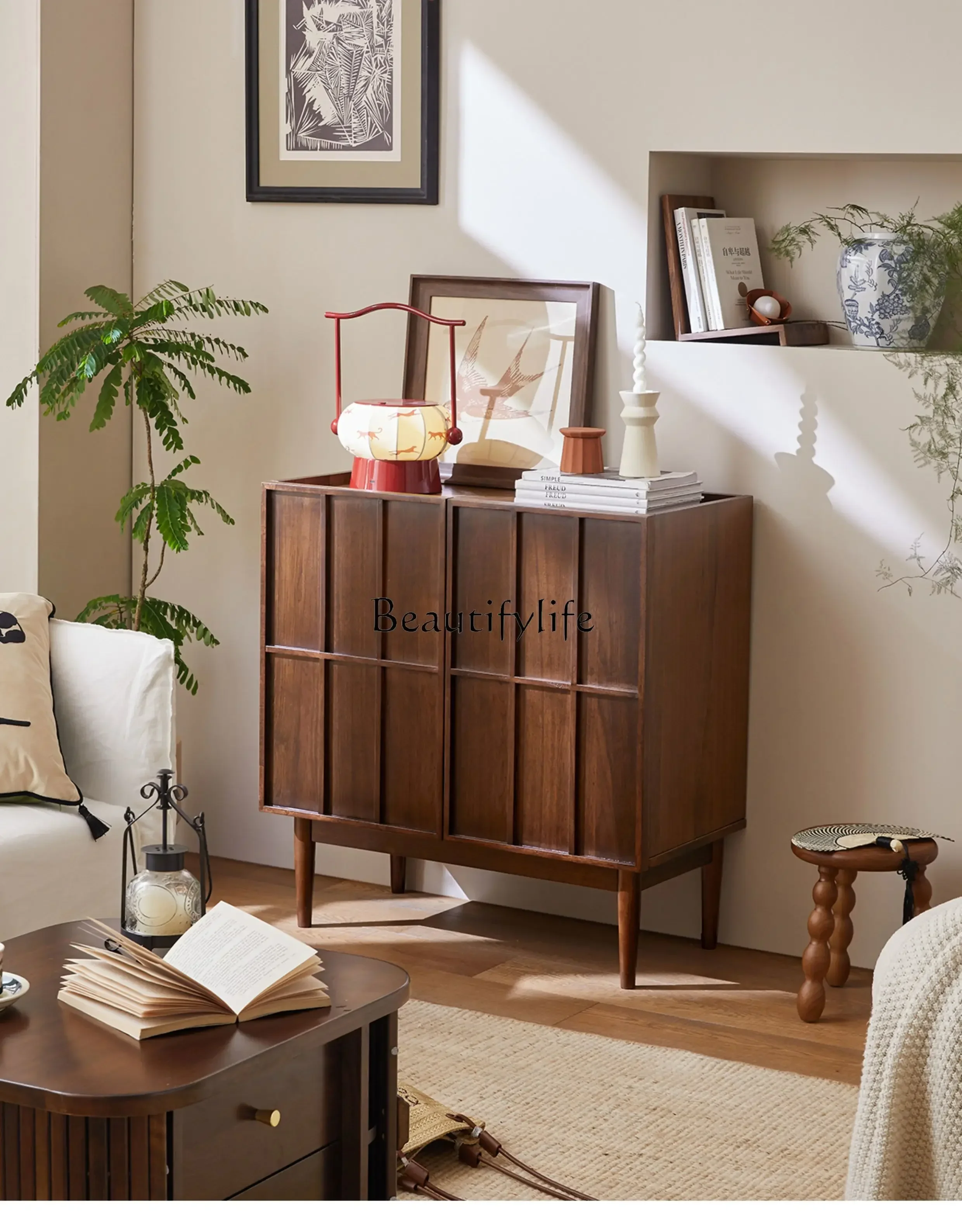 

FG17South wood solid wood Nordic entrance locker modern simple display cabinet