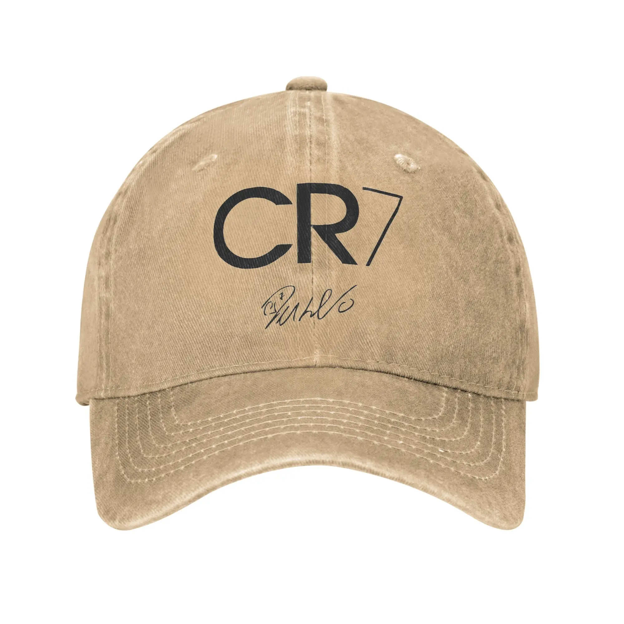 

Cristiano-Ronaldo CR7 Signature Baseball Caps Vintage Washed Snapback Cap Unisex Style Outdoor Travel Adjustable Fit Caps Hat