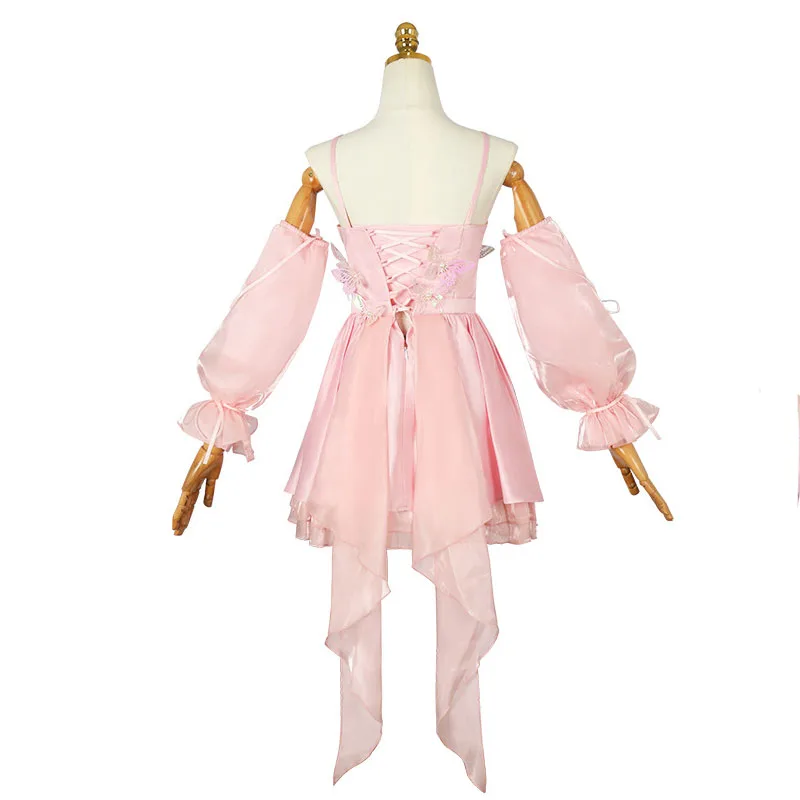 Jogo amor e espaço profundo heroína cosplay mc caçador cosplay meninas feminino doce vestido rosa halloween carnaval festa uniforme