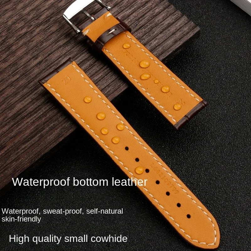 For Longines Masters Collection L3 L4 L2.628/L2.673 Watch Strap Cowhide Leather Butterfly Buckle watchband 19 20 21mm Wrist band