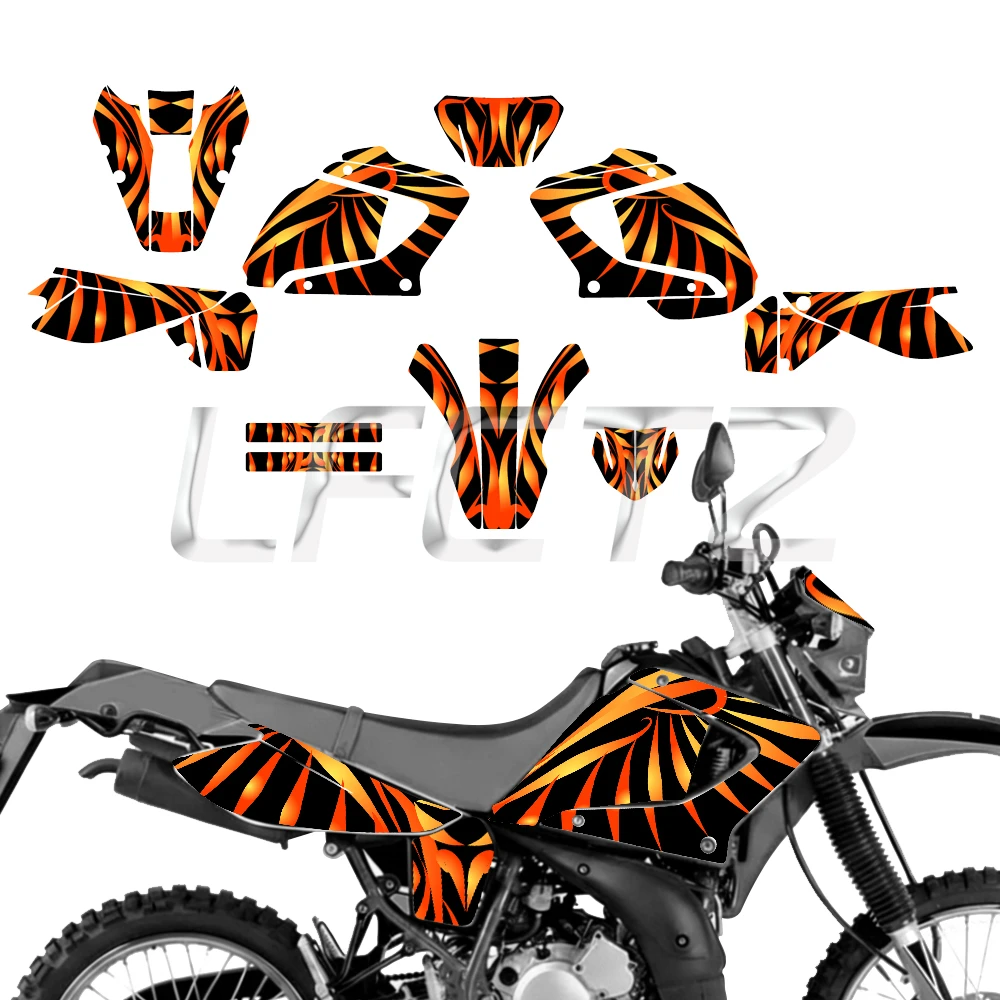 Graphics Kit Dirt Bike Background Decals Stickers Kit Fit for Yamaha DT DT125X DTRE-X DT125RE