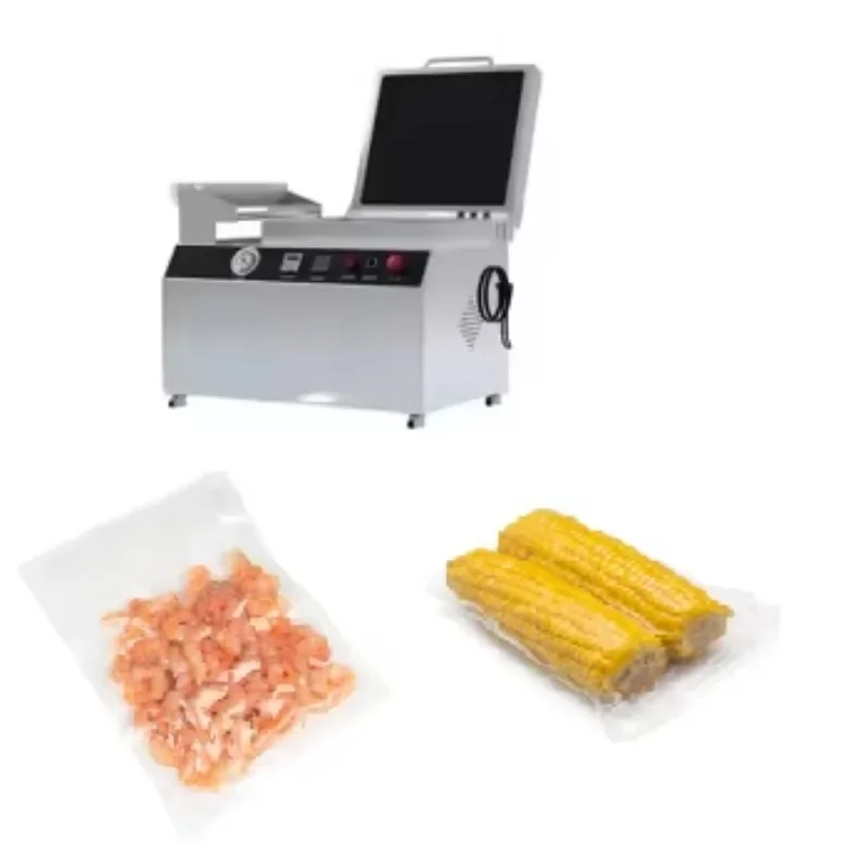 Automatic vacuum skin packaging machine, deli sandwich sausage steak packaging sealing machine vacuum packaging machine