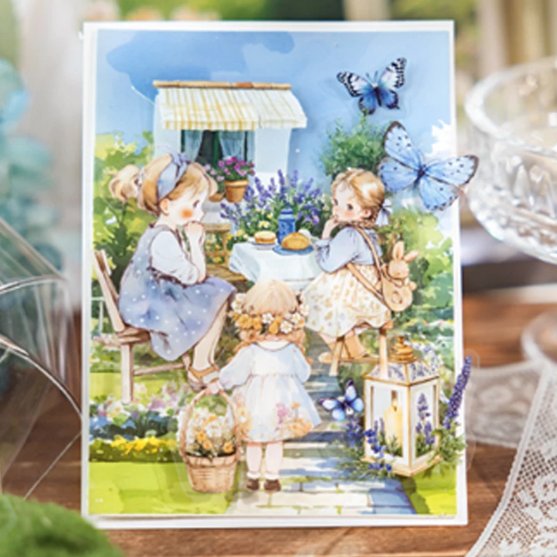 Mr. Paper 40 ورقة/حقيبة، حزمة ملصقات بالحبر الأبيض PET - سلسلة بيت الدمية، صندوق هدايا سجل القصاصات، إطار الصورة، جراب الهاتف، دفتر الملاحظات