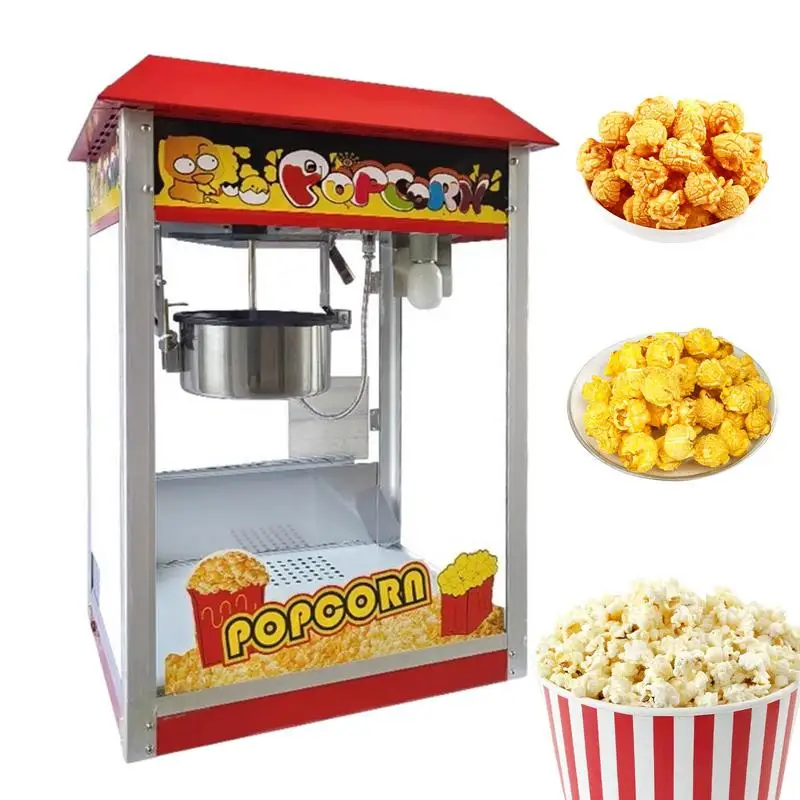 

Commercial Popcorn Maker Stainless Steel Electric Popcorn Machine Automatic 1400W Non-Stick Coating Fast Heating Machine