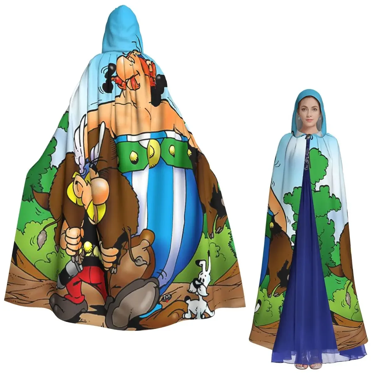 

Астерікс Обеликс длинный плащ с капюшоном ведьма средневековый костюм косплей накидка Хэллоуин вечеринка для взрослых унисекс
