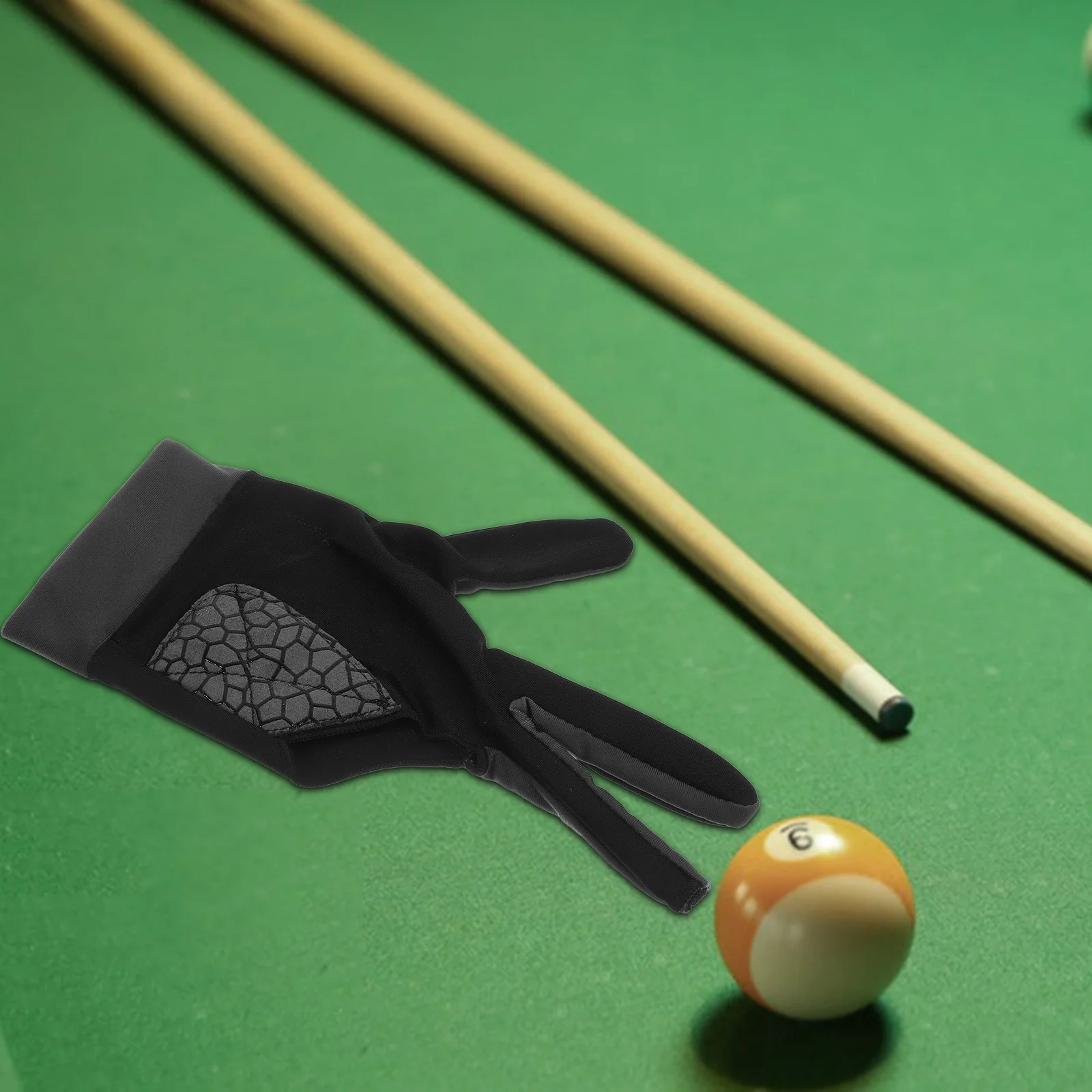 1 Uds guante de billar de tres dedos antideslizante ligero elástico ajuste mano izquierda tamaño M accesorio de billar guantes de 3 dedos